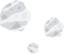 Meteors floating