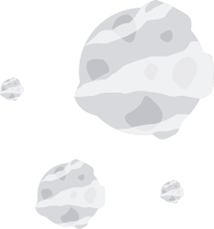 Meteors floating
