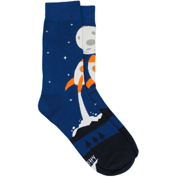 Image of Rocket to the Moon sock