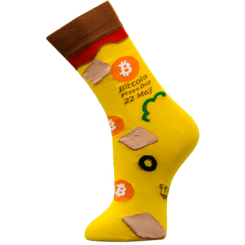 Image of Bitcoin Pizza Day sock