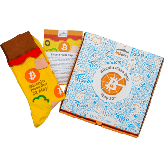 Image of Bitcoin Pizza Day sock