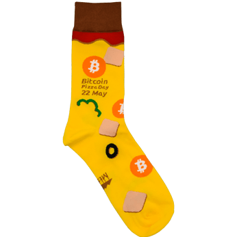 Image of Bitcoin Pizza Day sock