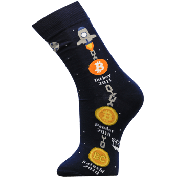 Image of Bitcoin Logo History sock