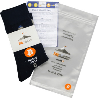 Image of Bitcoin Logo History sock