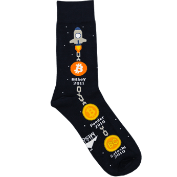 Image of Bitcoin Logo History sock