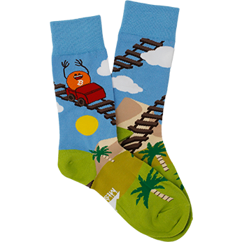 Image of Bitcoin Island - Roller Coaster Guy sock