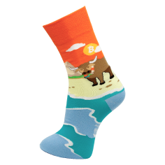 Image of Bitcoin Island - Bitcoin Bull sock