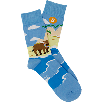 Image of Bitcoin Island - Bitcoin Bull sock