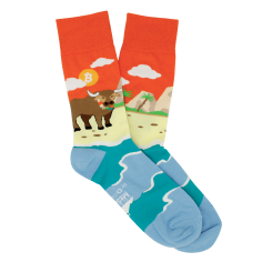 Image of Bitcoin Island - Bitcoin Bull sock