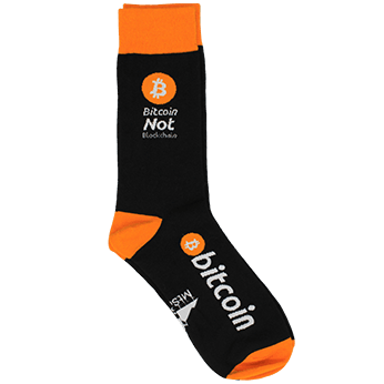 Image of Bitcoin Not Blockchain sock